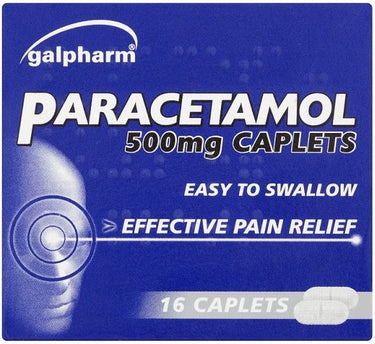 Galpharm Paracetamol Caplets 500mg - 5 Packs | 80 Caplets